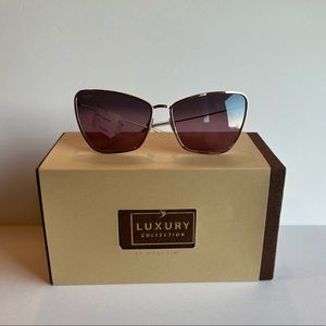 NWT $349 Maui Jim PUAKENIKENI Rose Gold Polarized Cat Eye Sunglasses Luxury